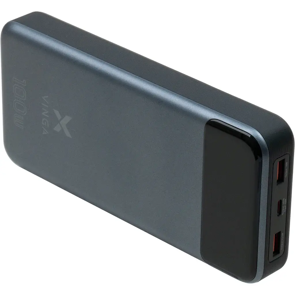 Батарея універсальна Vinga 30000 mAh 100W Display VA Grey (Li-Ion) (VPBB30100) - фото 6