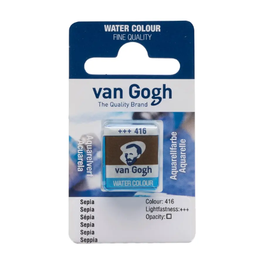 Фарба акварельна Van Gogh (416) Сепія кювета Royal Talens (8712079419288) - фото 2