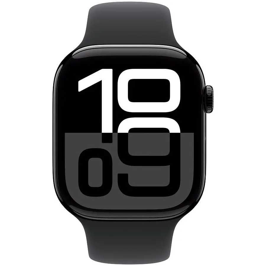 Смарт-годинник Apple Watch Series 10 GPS 42 mm Jet Black спортивний ремінець чорного кольору M/L (Grade A) Seller Refurbished - фото 2