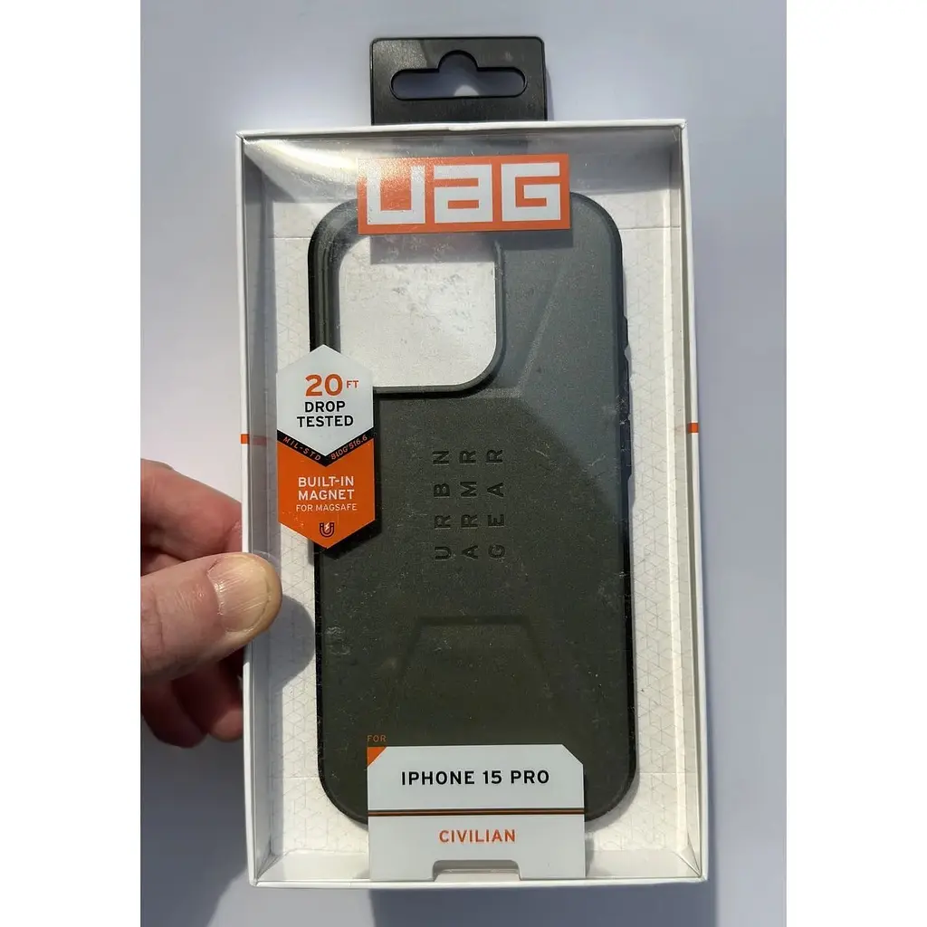 Оригінальний протиударний чохол UAG Civilian MagSafe для iPhone 15 Pro (6.1") Olive (114275117272) - фото 4
