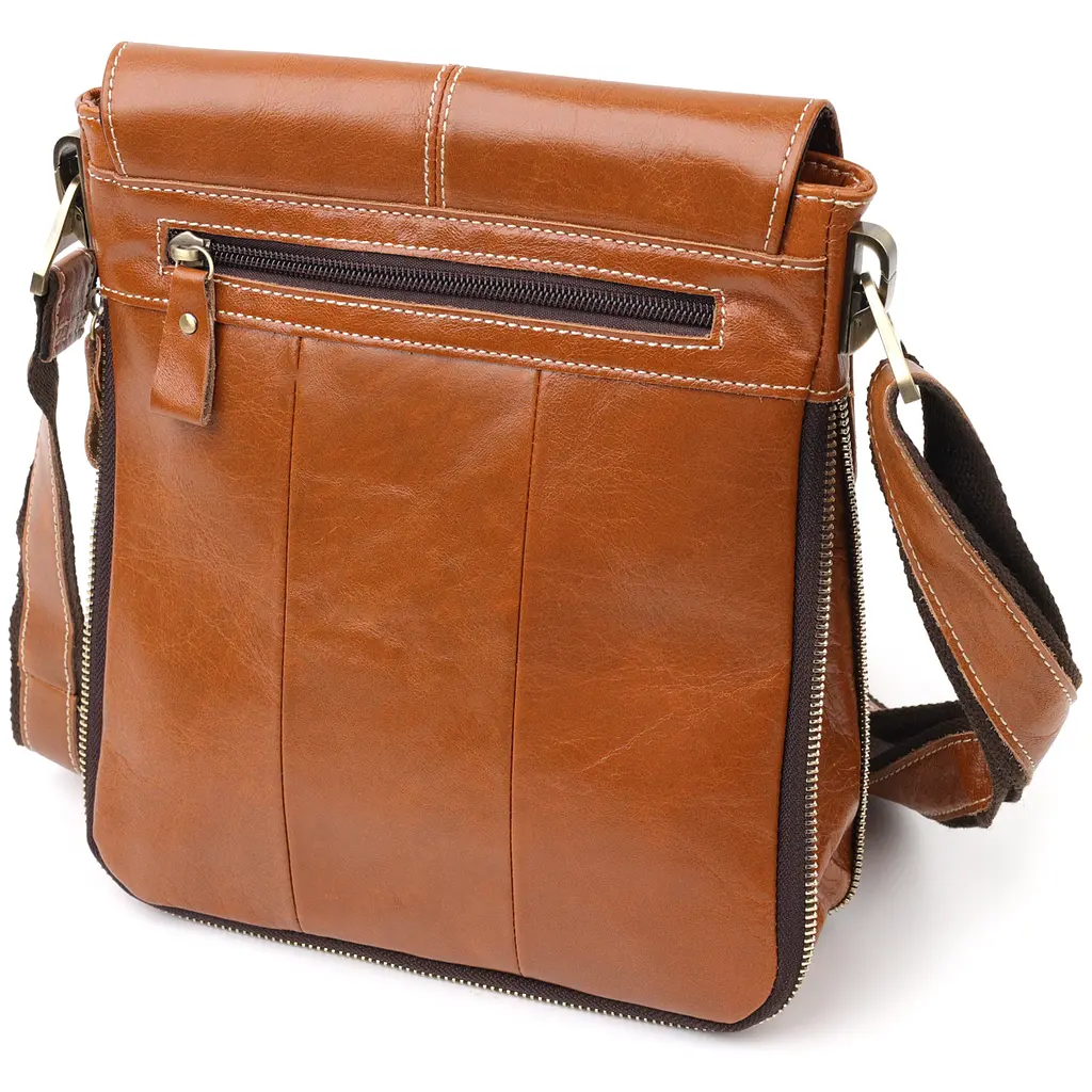 Вертикальная мужская сумка Vintage 22х25х1 см sum0028967 - фото 2