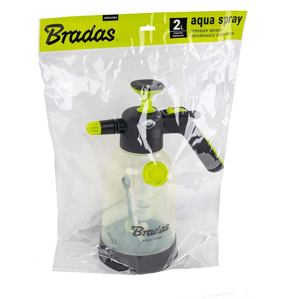 Пневматичний обприскувач Bradas AQUA SPRAY CLEAR, з бічним вливом, об'єм: 2 л (AS0200CL/SF) - фото 5