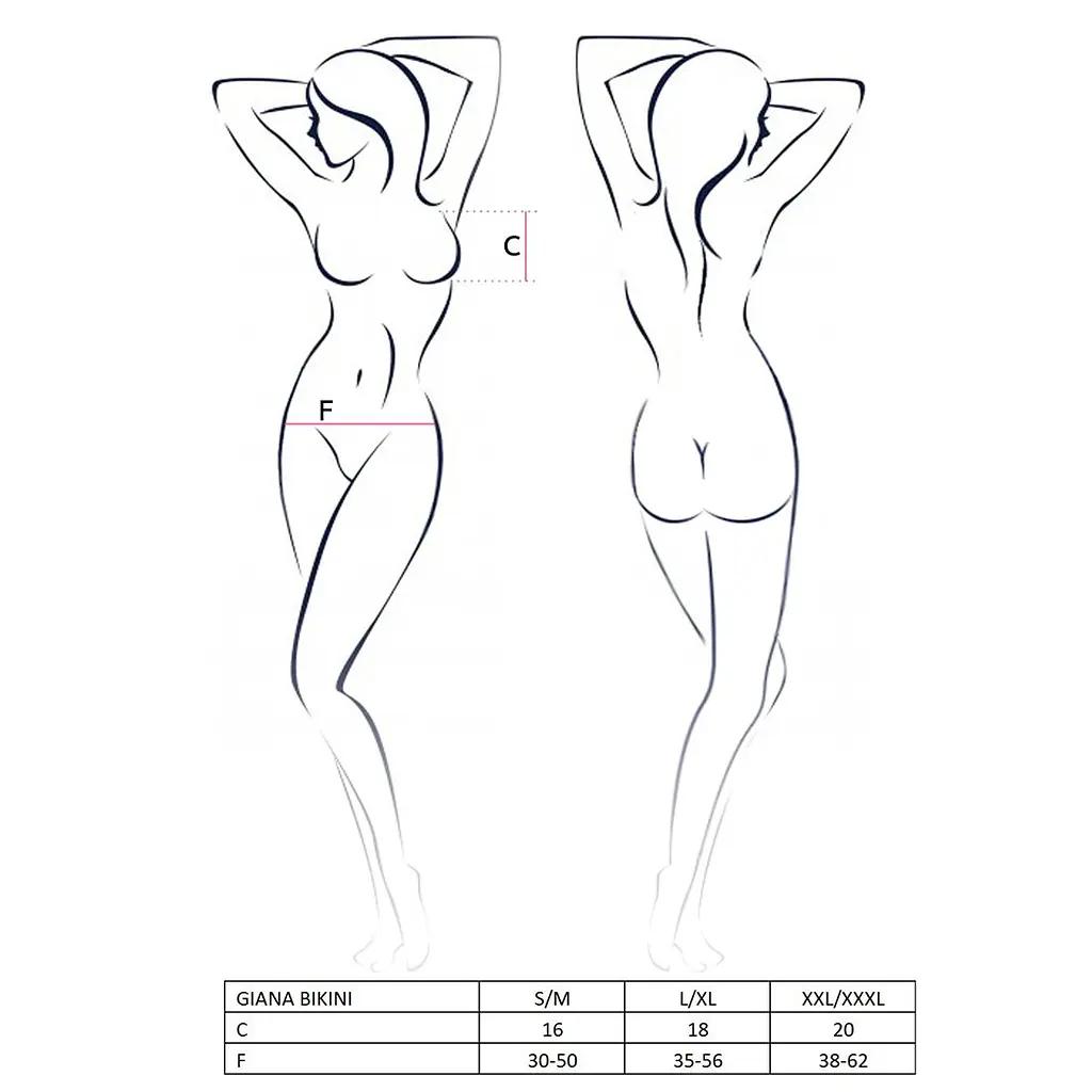 Комплект білизни Passion GIANA BIKINI L/XL, white, напівпрозорі ліф і трусики з бантиками - фото 3