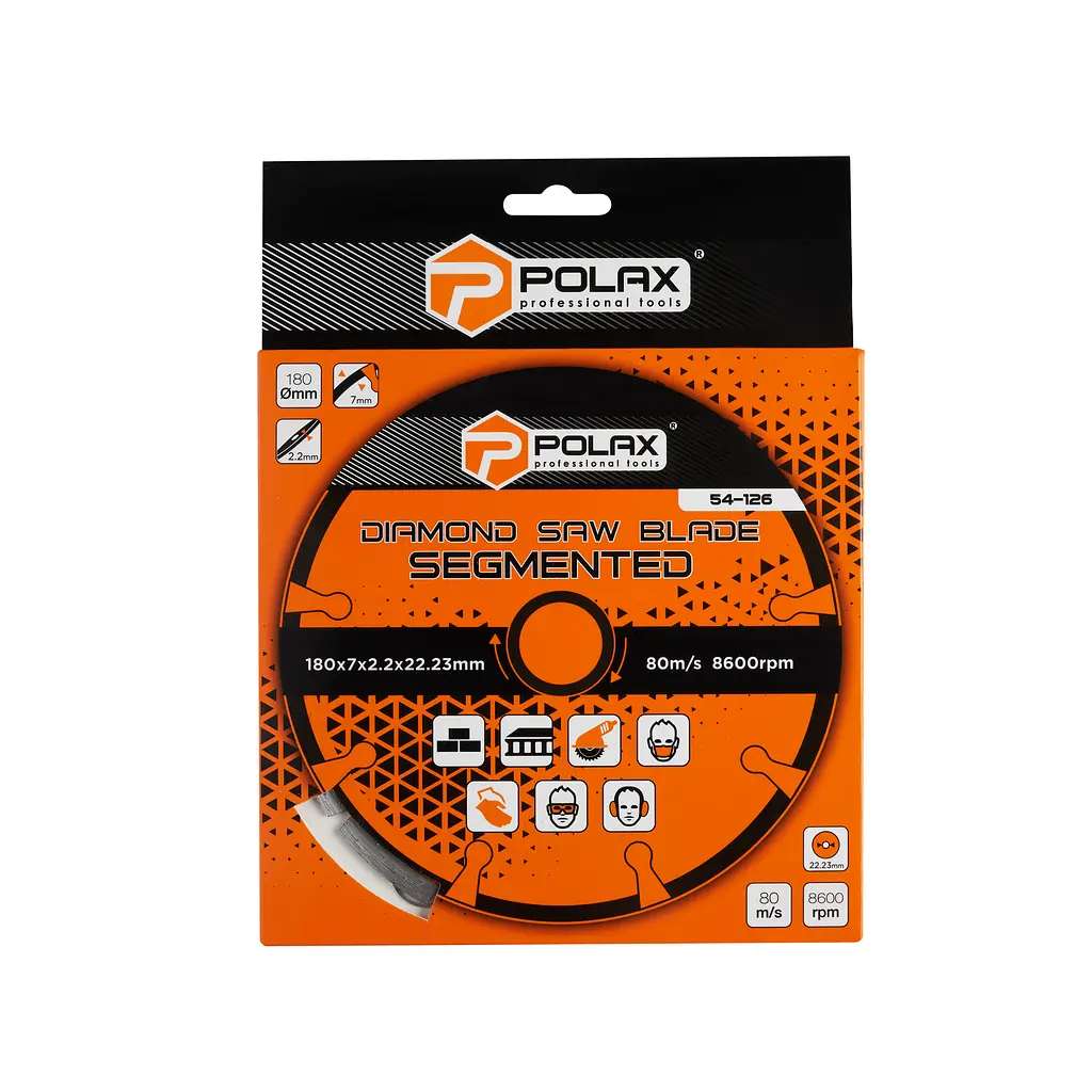 Диск алмазний сегментований Polax 180x7x2.2x22.23, 25% (54-126) - фото 3