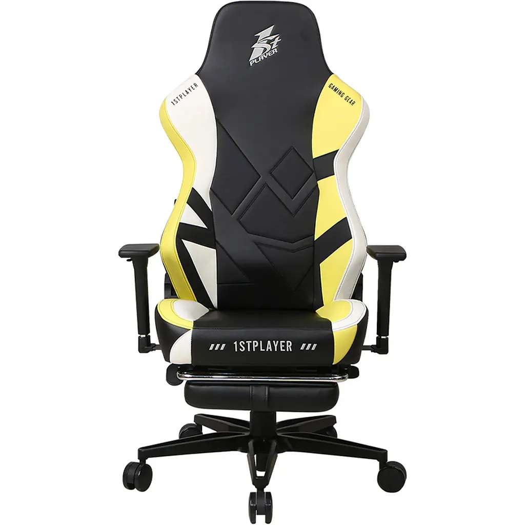 Геймерське крісло 1stPlayer Duke Black/White/Yellow [121647] - фото 2