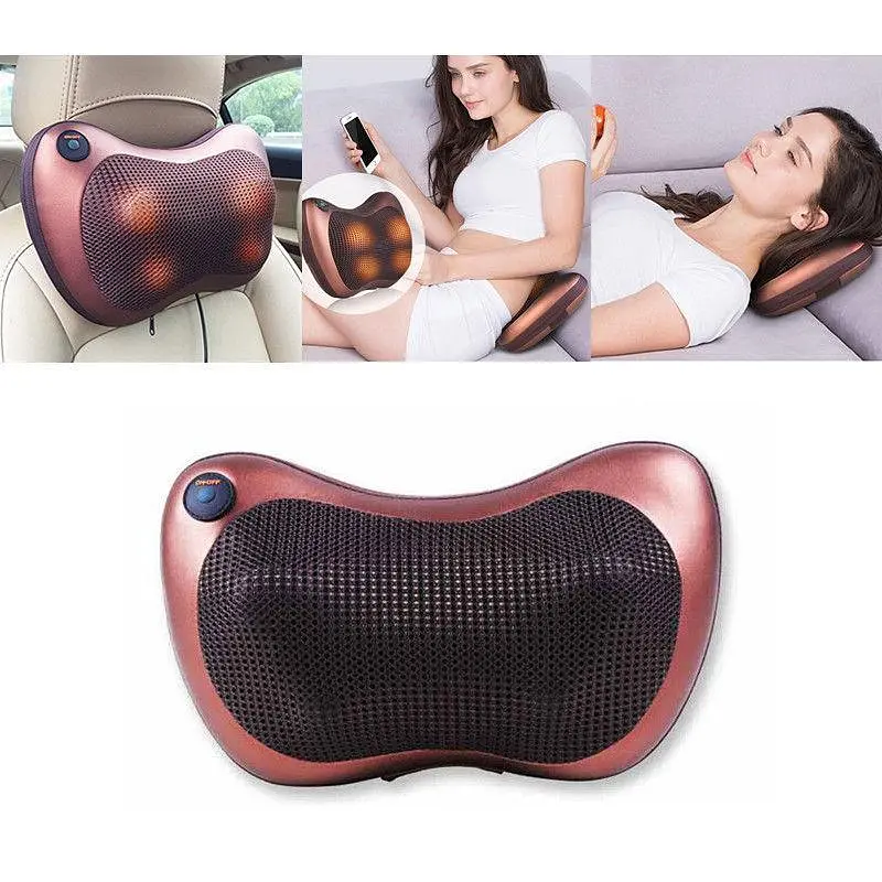 Масажна подушка в автомобіль MASSAGE pillow для спини та шиї з інфрачервоним підігрівом MS (1756374572) - фото 4
