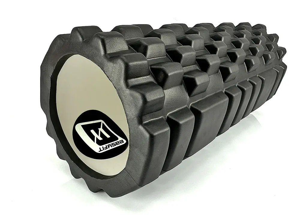 Масажний ролик EasyFit Grid Roller 33 см v.1.1 Чорний - фото 3
