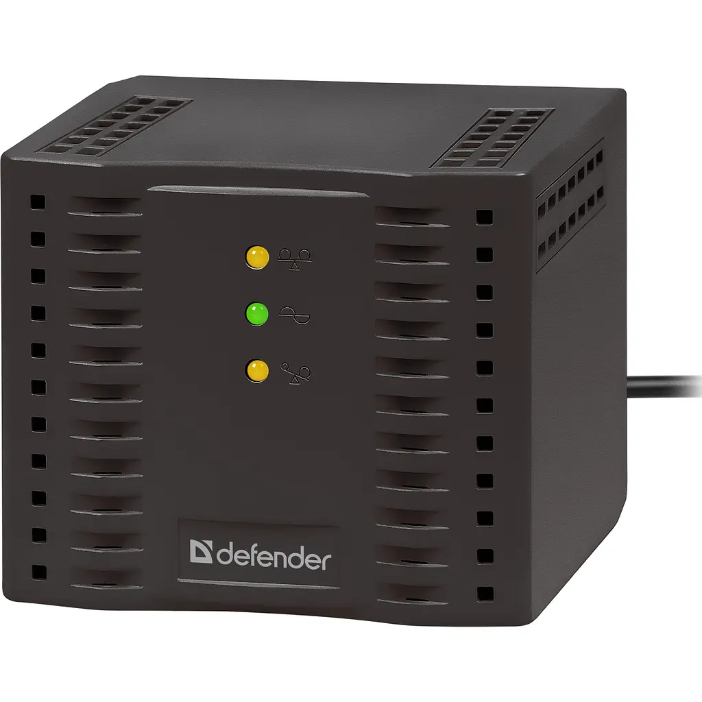 Стабілізатор напруги Defender AVR Premium 1500 600 Вт, 4 розетки, чорний - фото 2
