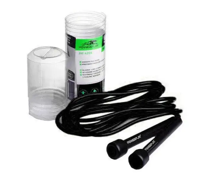 Скакалка PowerPlay 4201 Basic Jump Rope Чорна 2,8 м (PP_4201_Black) - фото 3