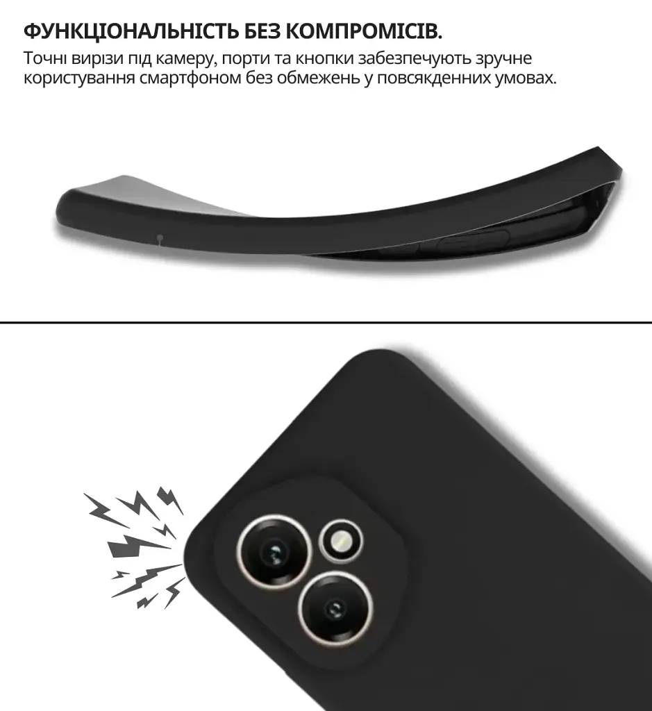 Чохол до мобільного телефона BeCover silicone Honor 400 Black (714944) - фото 4