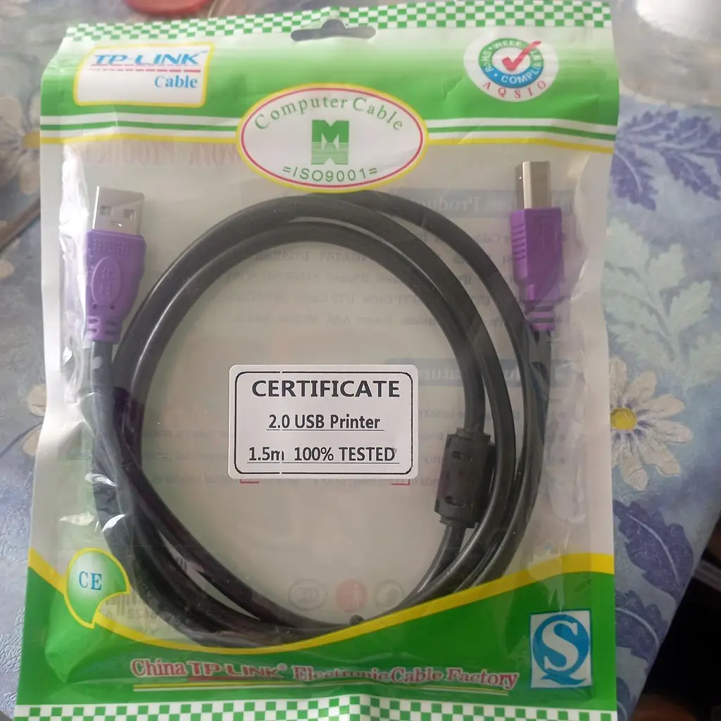 Кабель для принтера USB - Type-B 150 см чорний (USB AM to USB BM) - фото 3