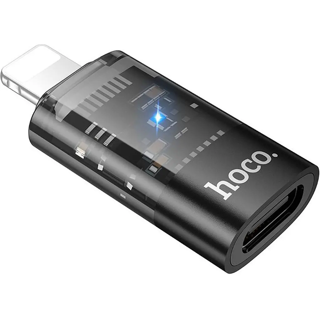 Перехідник Hoco UA36A Lightning Male to USB-C Female OTG Black [140335] - фото 2