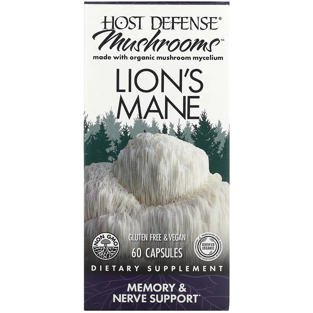 Їжовик гребінчастий Fungi Perfecti Lion's Mane Підтримка пам'яті і нервів 60 вегетаріанських капсул - фото 2