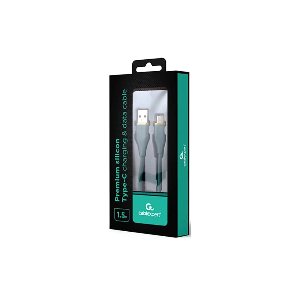Дата кабель USB 2.0 AM to Type-C 1.5m 2.1A Cablexpert (CC-USB2S-AMCM-1.5M-G) - фото 2