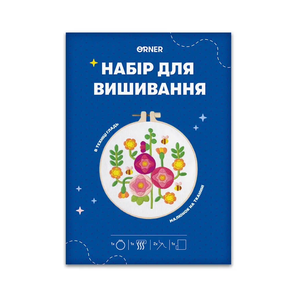Набір для вишивання Ø160 мм «Квіти біля дому» - фото 12