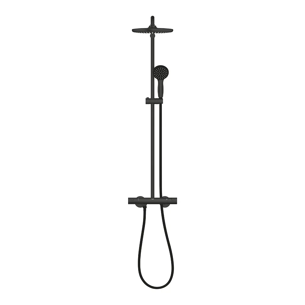 Душова система термостатична Grohe QuickFix Vitalio Start System 250 266772430, Чорний матовий - фото 5