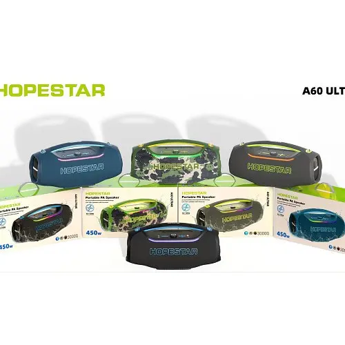 Колонка Bluetooth HOPESTAR A60 ULTRA with 1pc micrphone 450W чорний - фото 2