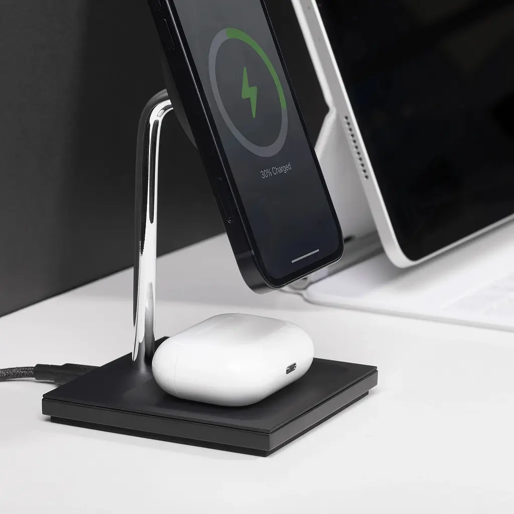 Беспроводное зарядное устройство для Native Union Snap Magnetic Wireless Charger Black (SNAP-2IN1-WL-BLK) - фото 8