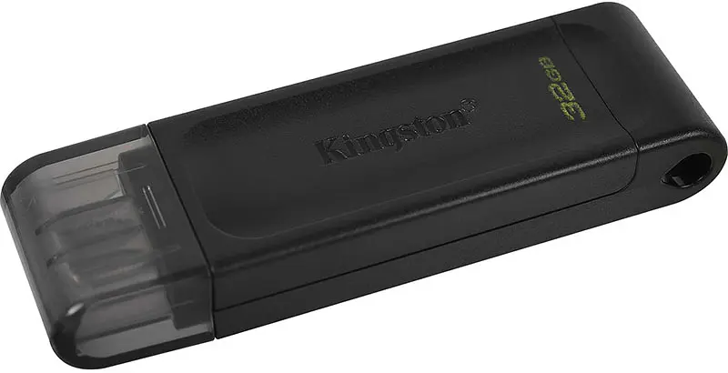 USB Flash Kingston USB 3.2 DT70 USB-C 32GB Black - фото 2
