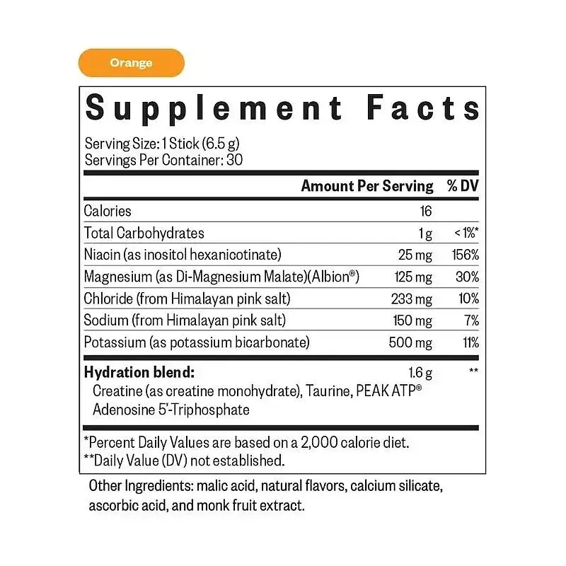 Електроліти Seeking Health Optimal Electrolyte смак апельсину 30 стіків - фото 6