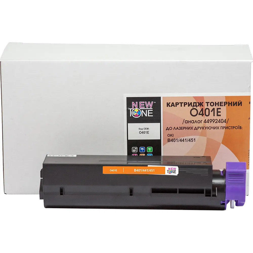Картридж тон. NEWTONE для OKI B401/441/451 аналог 44992404 Black ( 2500 ст.) (O401E)