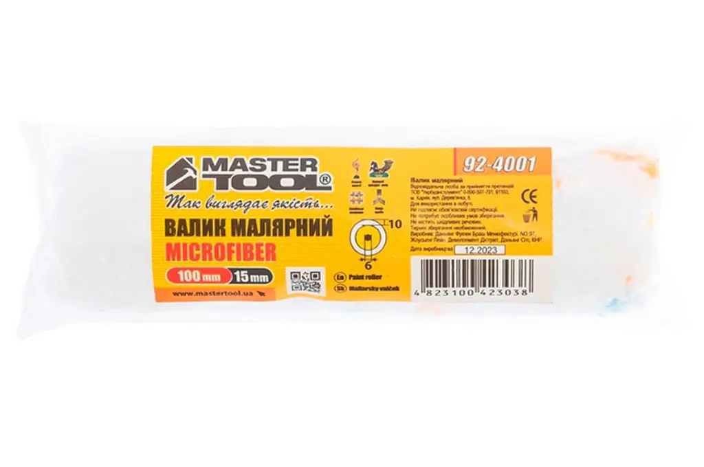 Малярний валик Mastertool 15 х 100 x 6мм мікрофібра - фото 3