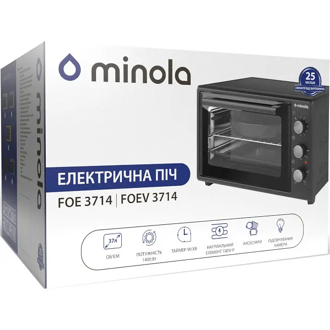 Електрична піч Minola Foe 3714 WH - фото 12