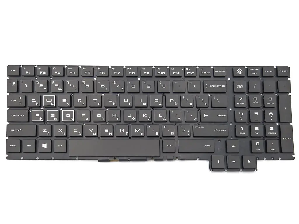 Клавіатура для HP OMEN 15-CE, 15-CE000, 15-ce008ca, 15-ce010ca (RU Black з RGB підсвічуванням). Оригінал. - фото 3