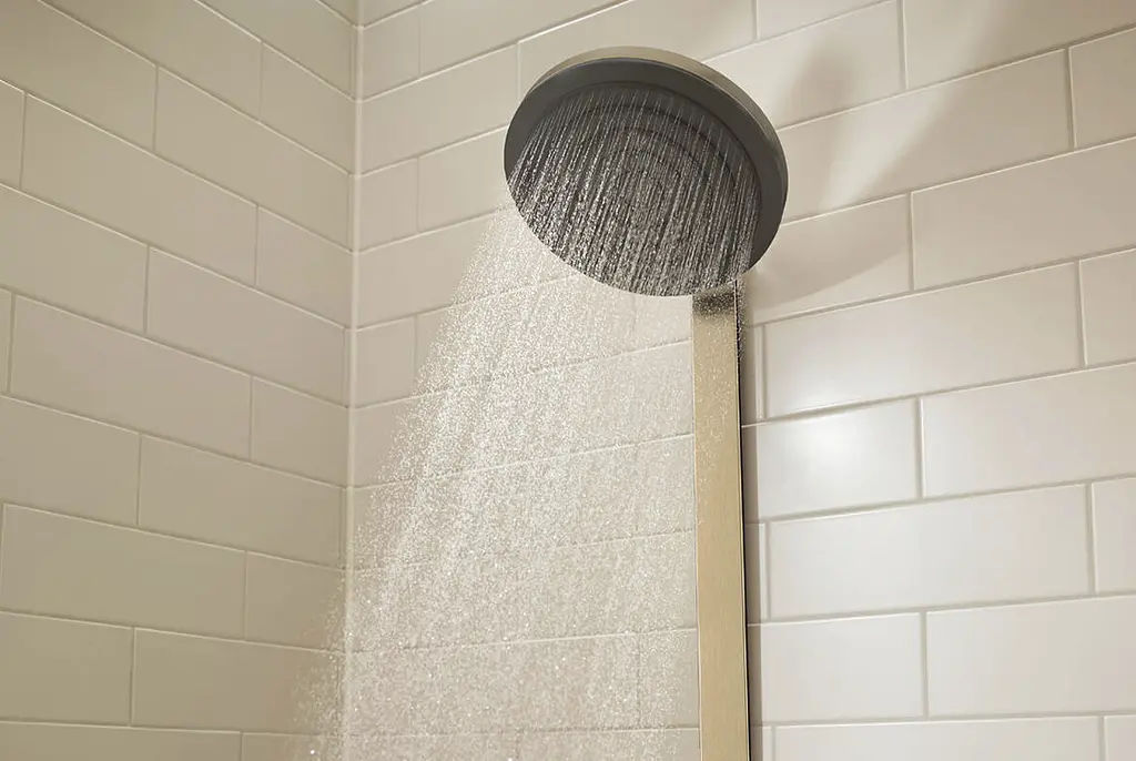 Душова система з термостатом Hansgrohe Pulsify Showerpipe 260 2jet EcoSmart brushed bronze 24241140 - фото 4