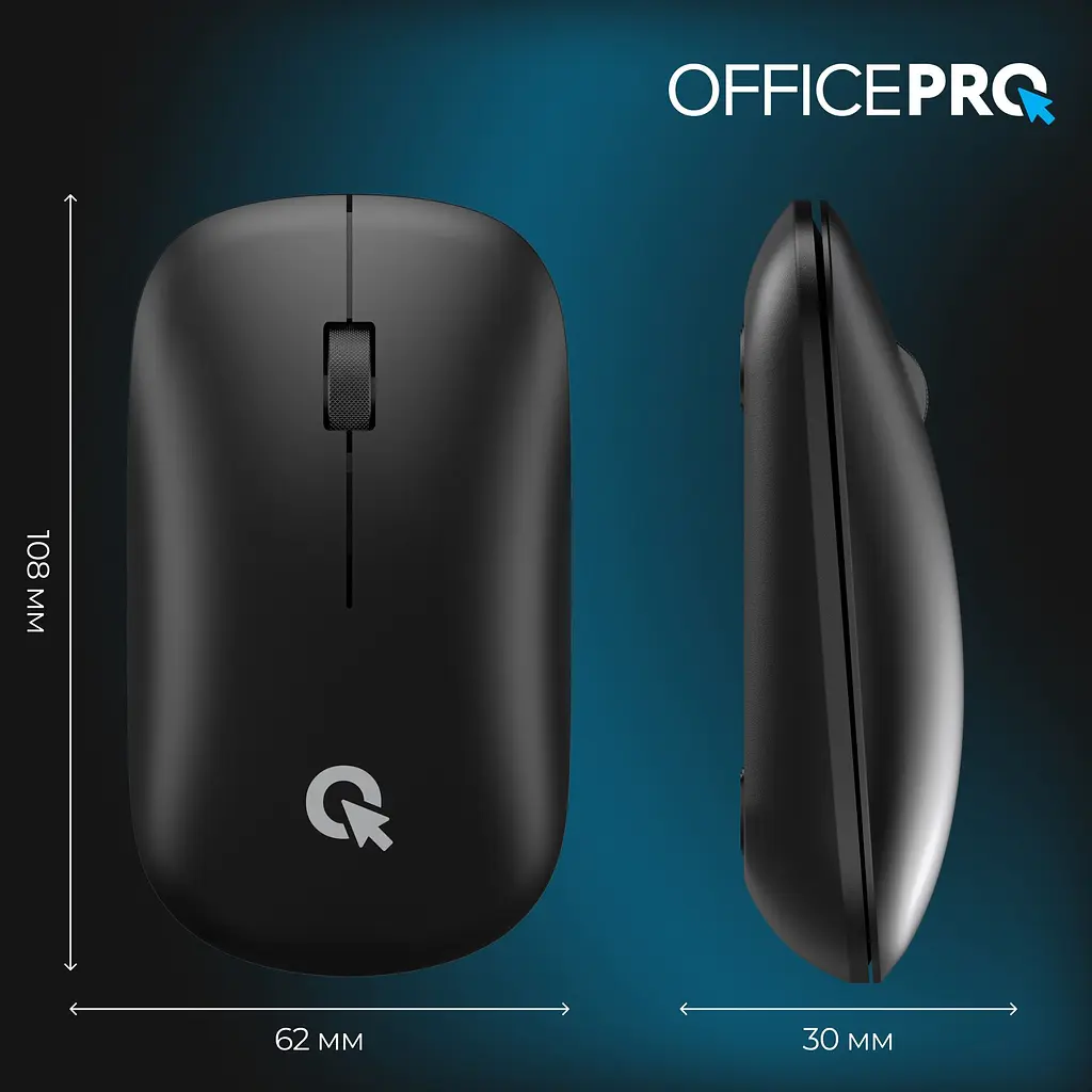 Миша OfficePro M225B Silent Click Wireless Black [144296] - фото 11