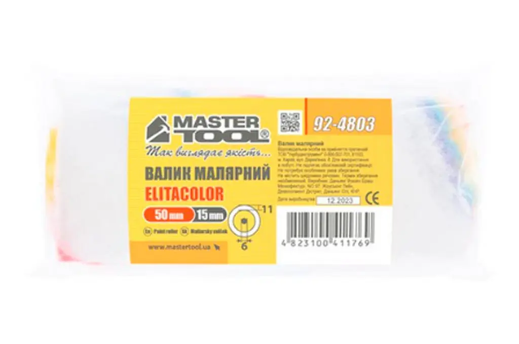 Малярний валик елітаколор Mastertool 6 х 15 х 50 мм (в упаковці 10 шт.) - фото 3