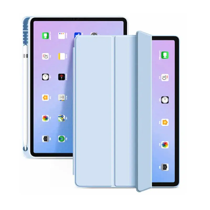 Чохол до планшета BeCover Tri Fold Soft TPU mount Apple Pencil Apple iPad 10.9" 2022/24/11" 2025 Light Blue (708464) - фото 2