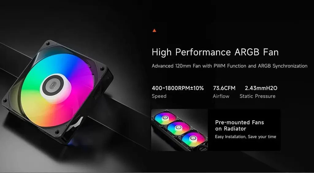 СВО PcCooler PсCOOLER DA360 ARGB Black (DA360-BKAWXX-GL) - фото 8