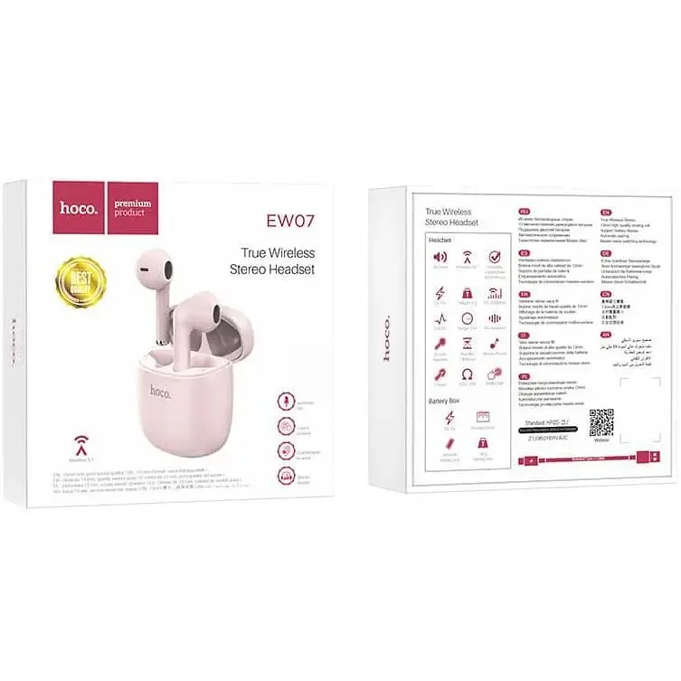 Наушники bluetooth Hoco Leader true wireless BT headset EW07 белые - фото 3