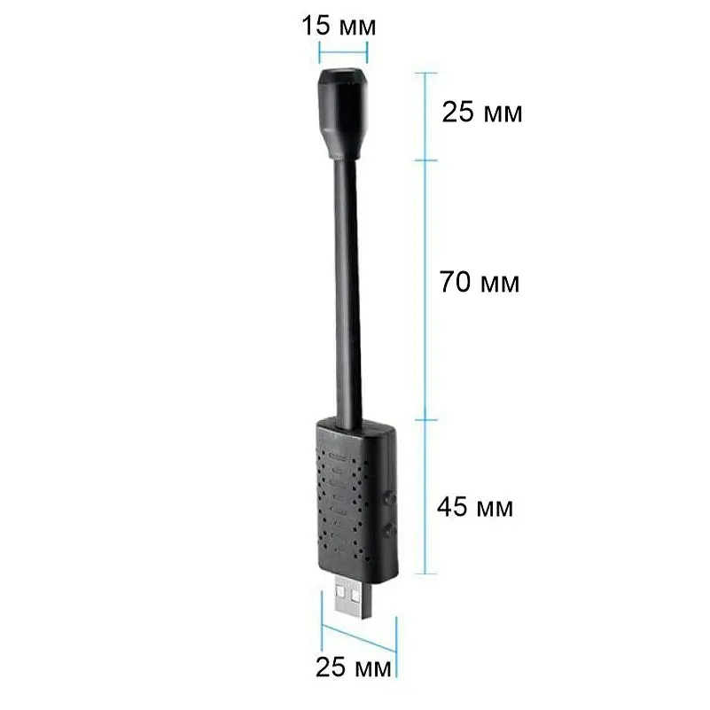 Wifi камера USB на гнучкому шлейфі Jianshu U21, запис 640х480P, без акумулятора, Iwfcam app (101123) - фото 7