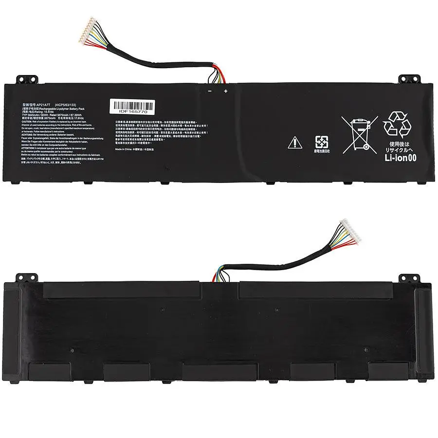 Батарея для ноутбука Acer AP21A7T (Nitro: AN517-42 AN517-55) 15.4 5840mAh Чорний - фото 2