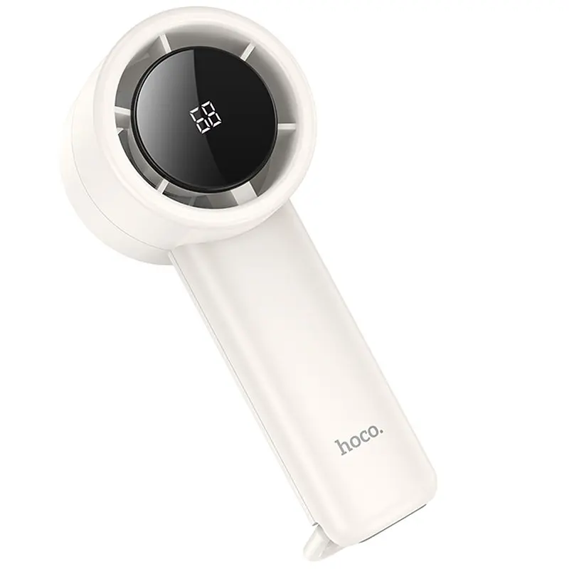 Портативний вентилятор Hoco HX63 Fashion high-speed handheld fan 2000 mAh White - фото 3