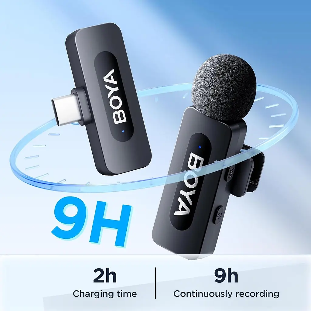 Бездротовий мікрофон BOYA BY-V10 USB-C для Android і ноутбука, шумозаглушення, 9 год - фото 5