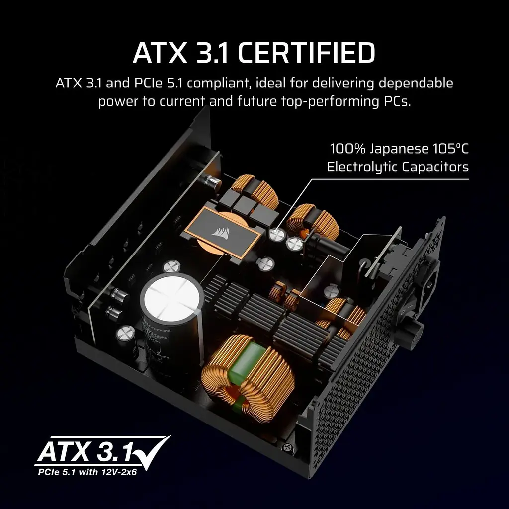 Блок питания Corsair 1000W RM1000x (CP-9020271-EU) - фото 11