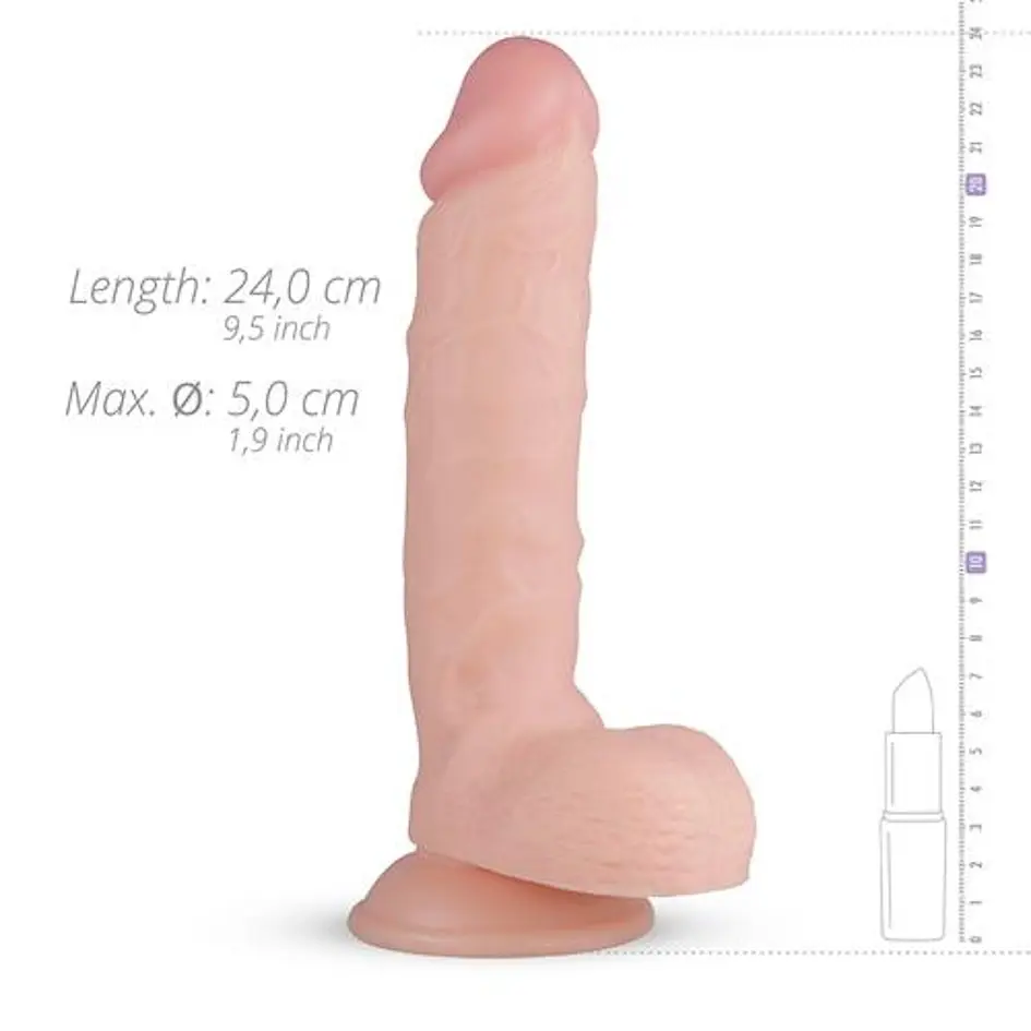 Фаллоимитатор EasyToys Glynn, 24 см (телесный) - фото 2