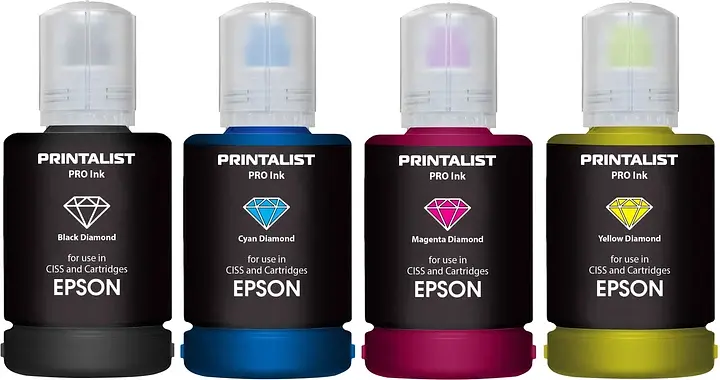 Комплект чорнил PRINTALIST для Epson 4х140г B/C/M/Y водорозчинне (PL-INK-EPSON-SET4)