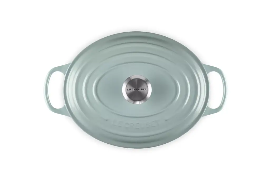 Каструля із кришкою Le Creuset Signature Cast Iron Oval Casserole 21178297174430 29 см 4.7 л морська сіль - фото 4