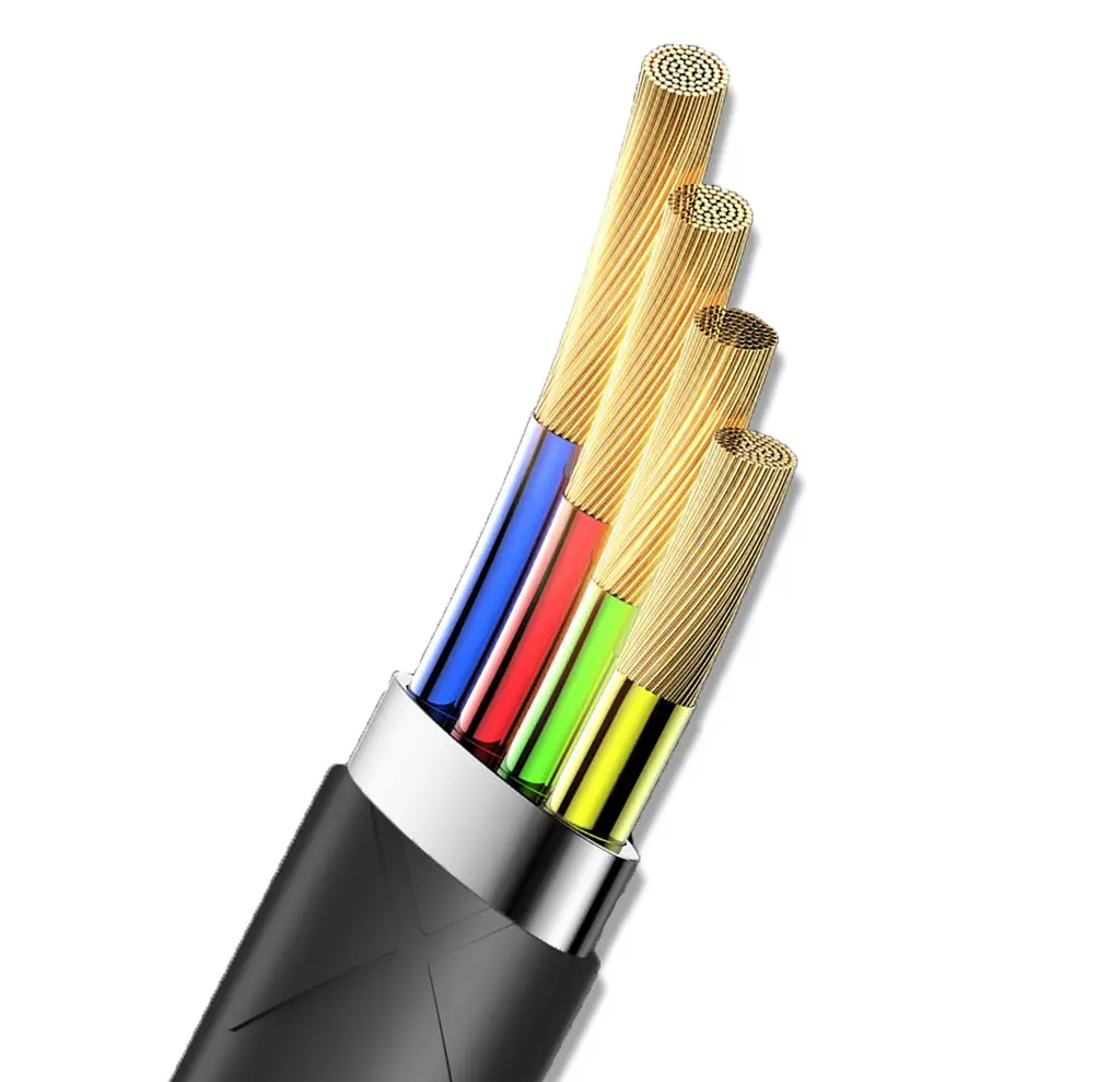 Кабель з дисплеем WSKEN Cable USB to Type-C 2A 1.2m Black - фото 4