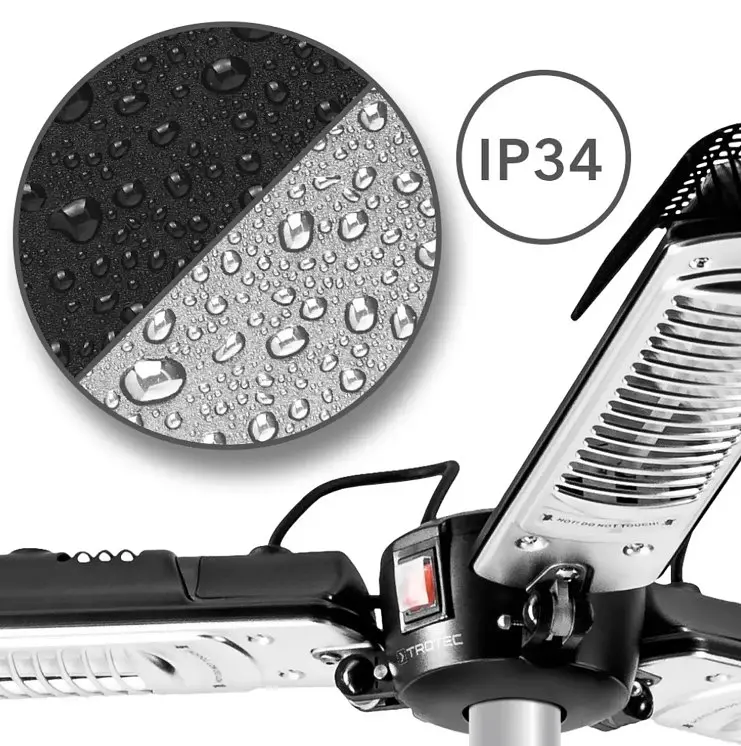 Обігрівач інфрачервоний Trotec IRS 2005 2000W Silver/Black (1410003922) - фото 6