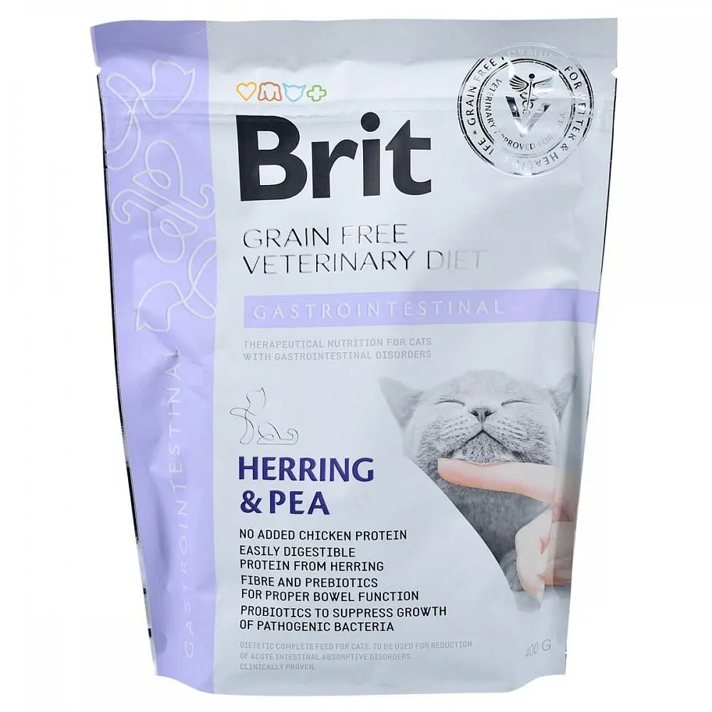 Сухой корм Brit GF Veterinary Diets Cat гastrointestinal 0.4 кг лечебный для кошек - фото 3