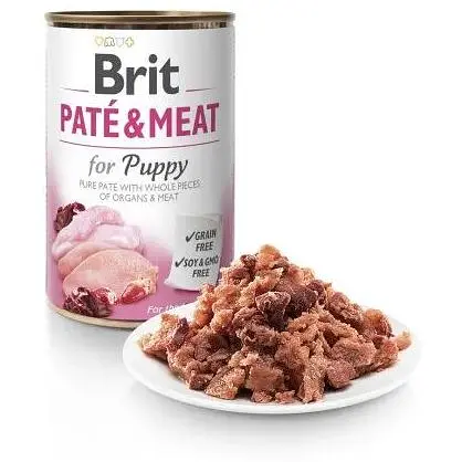 Влажный корм Brit Care Pate&Meat для щенков с курицей и индейкой 400 г - фото 2