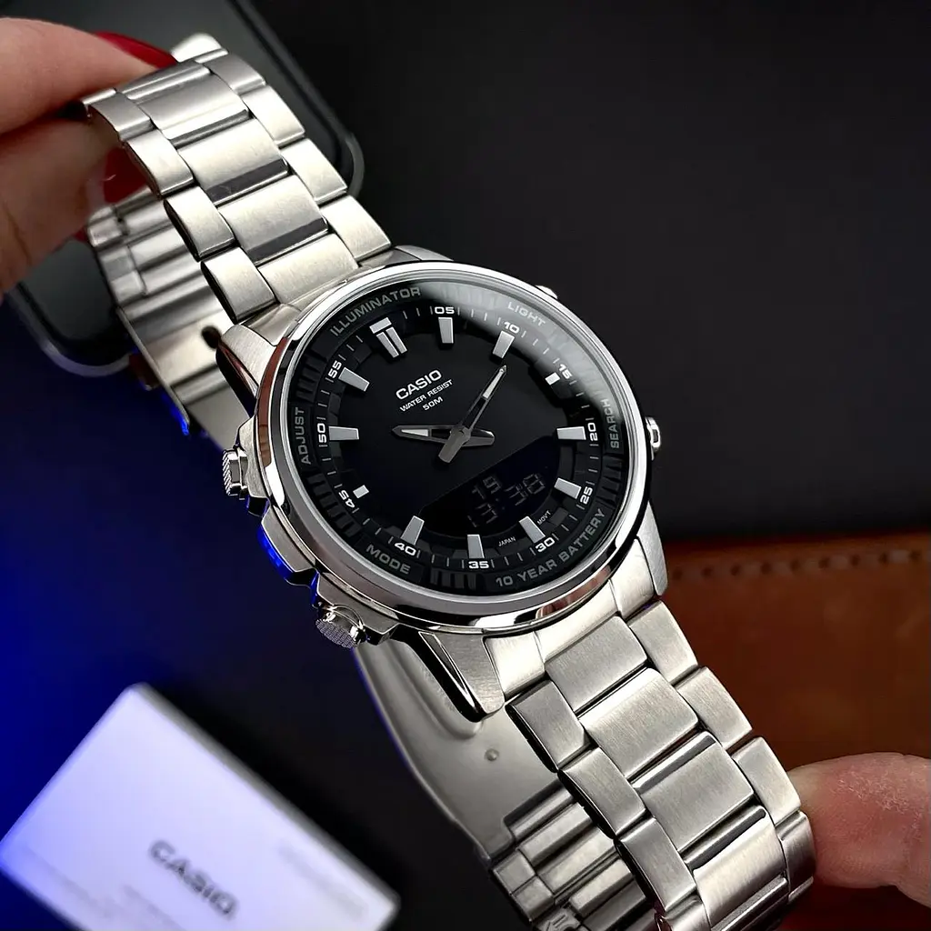 Чоловічий годинник Casio AMW-880D-1A Сріблястий ( AT1141-0221 ) - фото 10