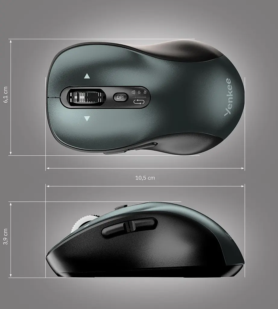 Миша комп'ютерна Yenkee YMS 2010BK Dual mode WL mouse GYRO (7090575) - фото 8