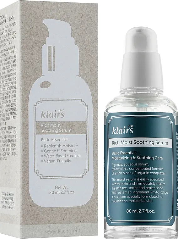 Увлажняющая и смягчающая сыворотка для лица Klairs Rich Moist Soothing Serum 80 мл - фото 2