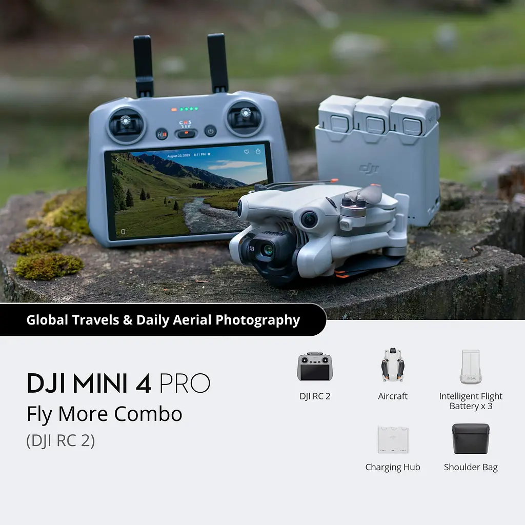 Квадрокоптер DJI Mini 4 Pro Fly More Combo with RC-2 Remote Controller (CP.MA.00000735.01) [96626] - фото 12